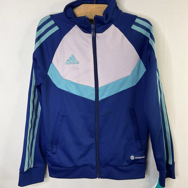 Size 6-8: Adidas Blue/Gray Track Jacket
