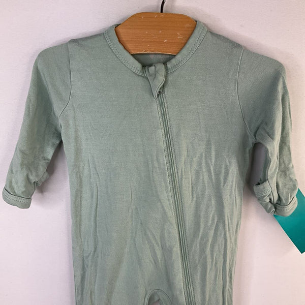 Size NB: Kyte Baby Teal 1pc Footy PJs