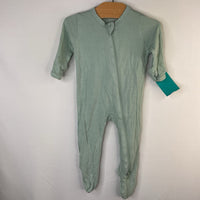 Size NB: Kyte Baby Teal 1pc Footy PJs