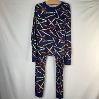 Size 10 (140): Hanna Andersson Crayola Navy 2pc PJs