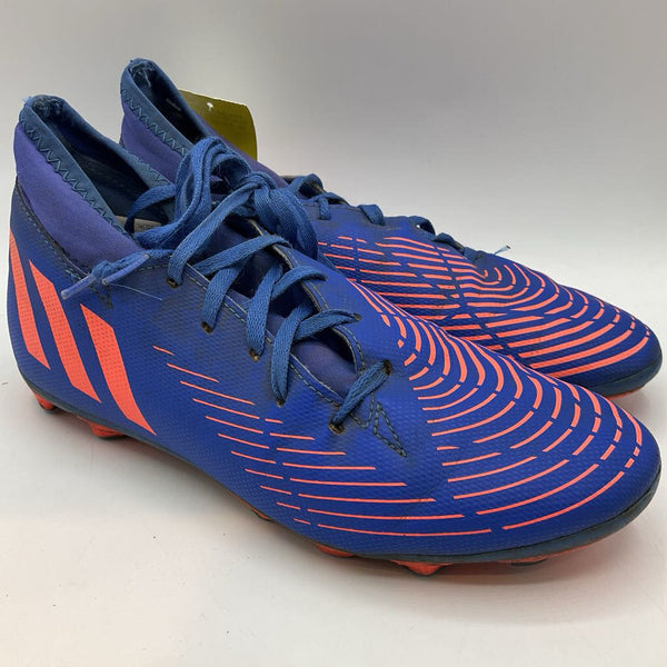 Size 5.5Y: Adidas Blue/Orange Lace-Up Soccer Cleats