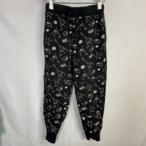 Size 5 (110): Hanna Andersson Black/White Space Rovers Sweatpants