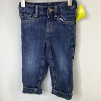 Size 12-18m: Gap Blue Flannel Lined Soft Waist Jeans