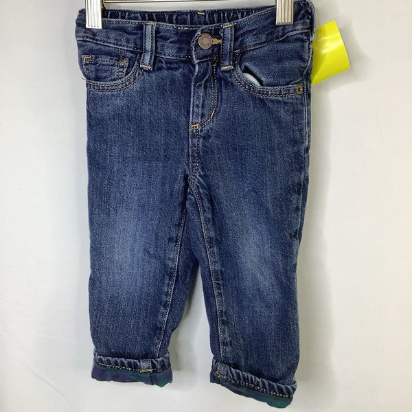 Size 12-18m: Gap Blue Flannel Lined Soft Waist Jeans