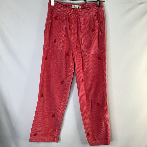 Size 10: Boden Pink/Red Apples Corduroy Soft Waist Pants
