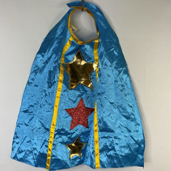 Size OS Toddler: Blue/Red/Gold Stars Cape