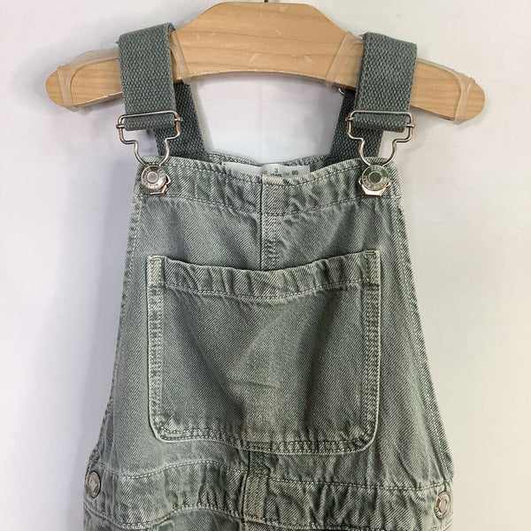 Size 3: Zara Green Denim Overalls