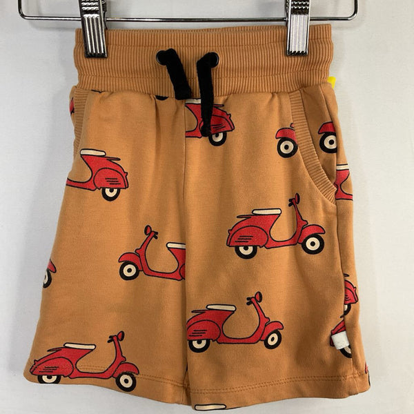 Size 3-4: CarlijnQ Orange/Red Vespas Cozy Shorts