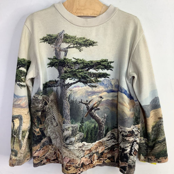 Size 3: Molo Beige/Multi Safari Long Sleeve Shirt