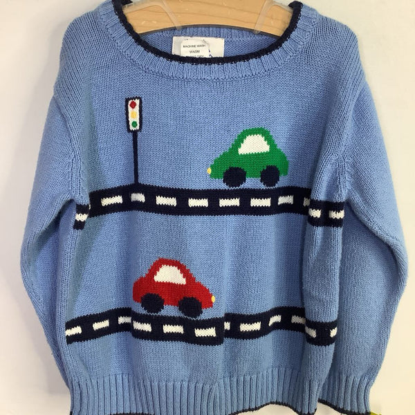 Size 18-24m: Florence Eiseman Blue/Multi Cars Sweater