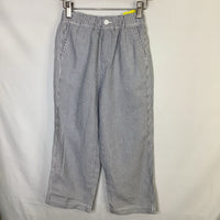 Size 5-6: Uniqlo Blue/White Striped Soft Waist Wide Leg Pants