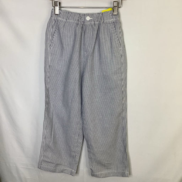 Size 5-6: Uniqlo Blue/White Striped Soft Waist Wide Leg Pants