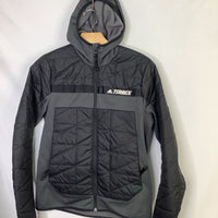 Size 8-10: Adidas Terrex Black/Gray Quilted Zip Hoodie