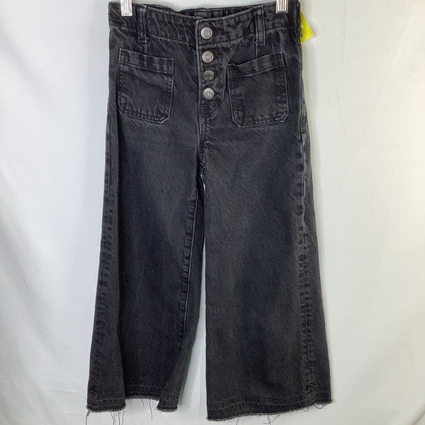 Size 8:Gap Black Cropped Wide Leg Ankle Jeans