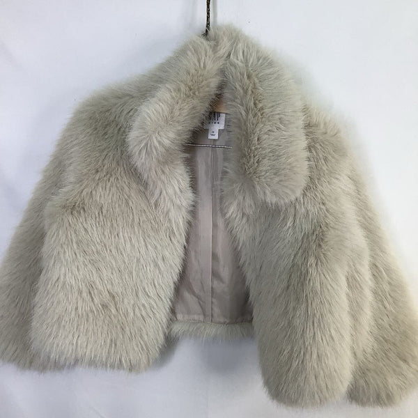 Size 4-5: Gap Gray Faux Fur Coat