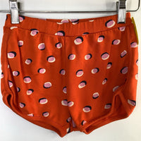 Size 8 (130): Hanna Anderson Red/Pink/Navy Spots Terry Shorts