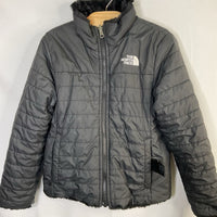 Size 6-7: The North Face Girls' Black Fleece Lined Poly Fill Coat