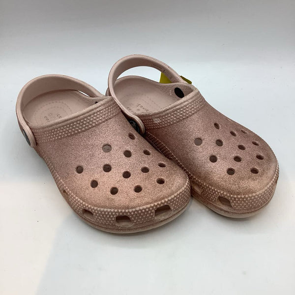 Size 13: Crocs Pink Sparkle Clogs