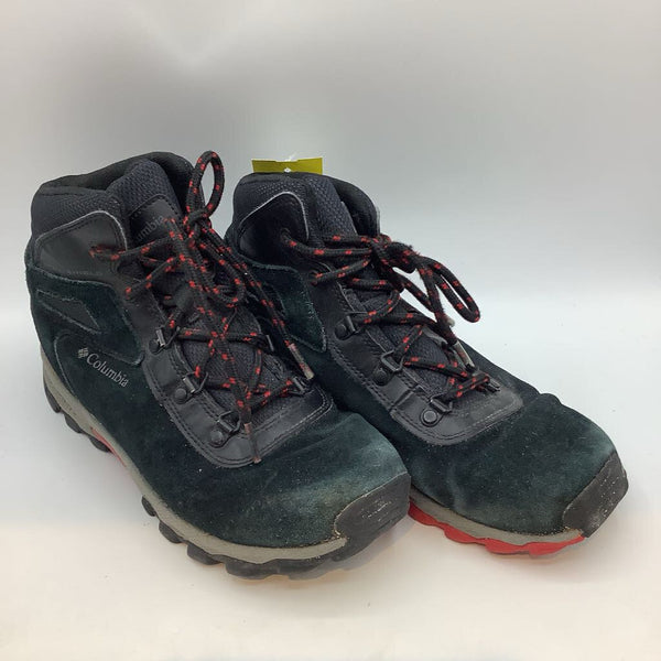 Size 6Y: Columbia Black/Red Lace-Up Hiking Boots