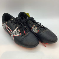 Size 4Y: Under Armour Black/White/Red Lace-Up Soccer Cleats