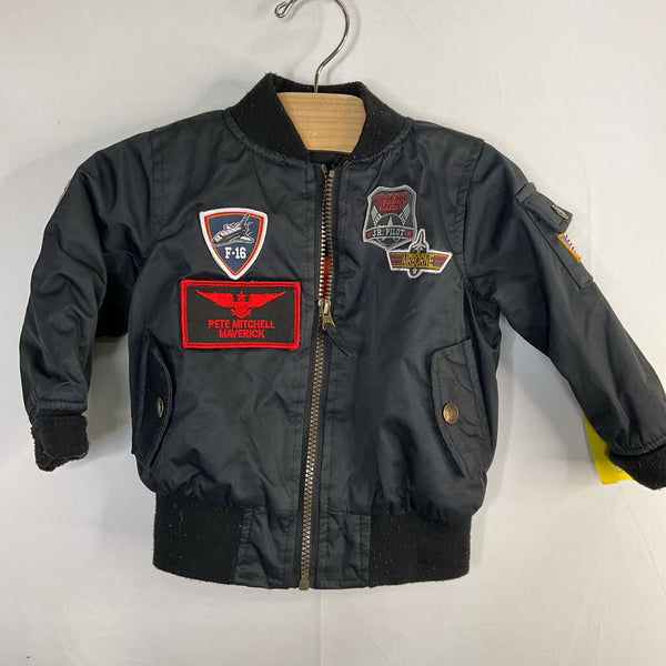 Size 18m: Xtreme Outfitters Black Top Gun Bomber Jacket