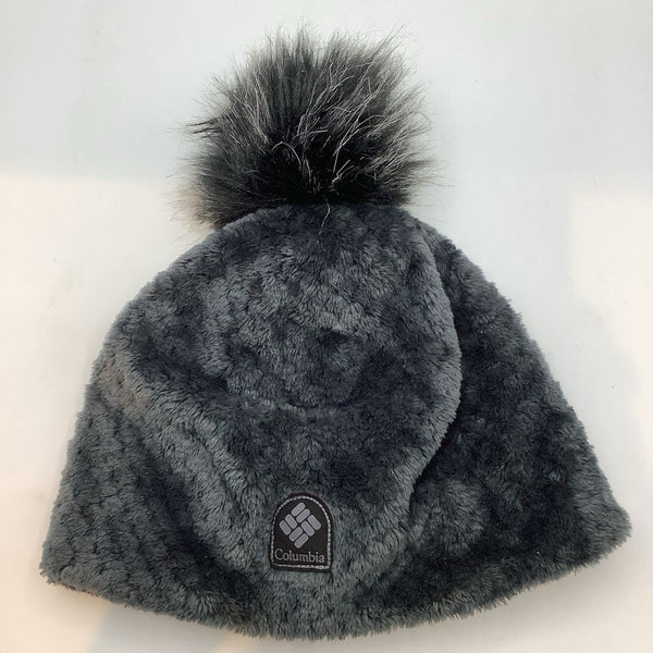 Size OS Youth: Columbia Gray Insulated Fleece Pompom Beanie