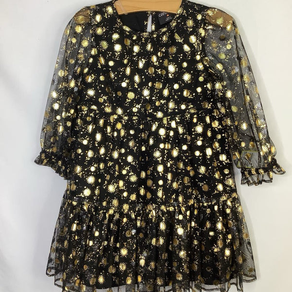 Size 4: Crewcuts Black/Gold Floral Tulle Fancy Dress