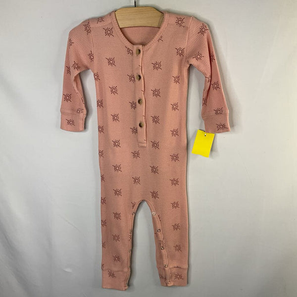 Size 18-24m: Kate Quinn Pink Suns Waffle Knit Romper