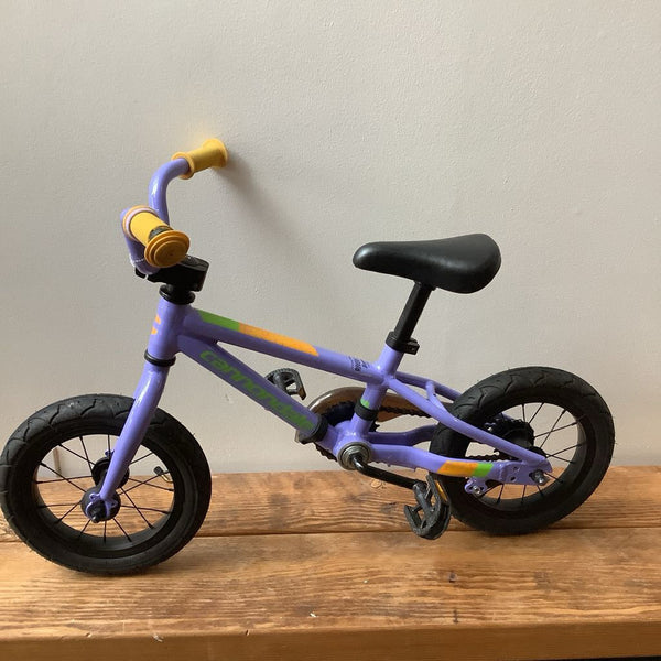 Cannondale Purple/Yellow 12" Trail BIke