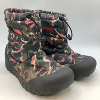 Size 4Y: Bogs Green/Gray Mountain Camo Insulated -30* Snow Boots