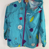 Size 3: Lands' End Blue/Multi Floral Rain Coat