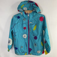 Size 3: Lands' End Blue/Multi Floral Rain Coat