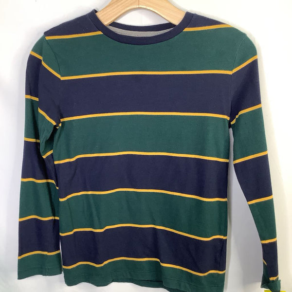 Size 10-12: Old Navy Green/Navy/Yellow Striped Long Sleeve Shirt
