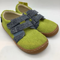 Size 1Y: Livie & Luca Green/Gray Sneakers