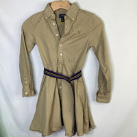 Size 8: Ralph Lauren Tan Button-Up Dress w/ Belt