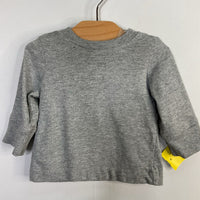 Size 3-6m (60): Hanna Andersson Heathered Gray Long Sleeve Shirt