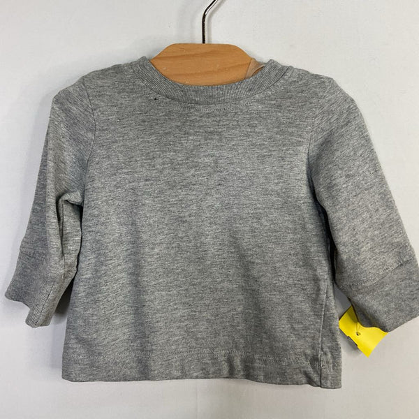 Size 3-6m (60): Hanna Andersson Heathered Gray Long Sleeve Shirt