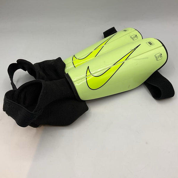Size M: Nike Green/Black Shin Guards w/ Ankle Strap