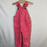 Size 2: Carhartt Pink Flannel Lined Overalls