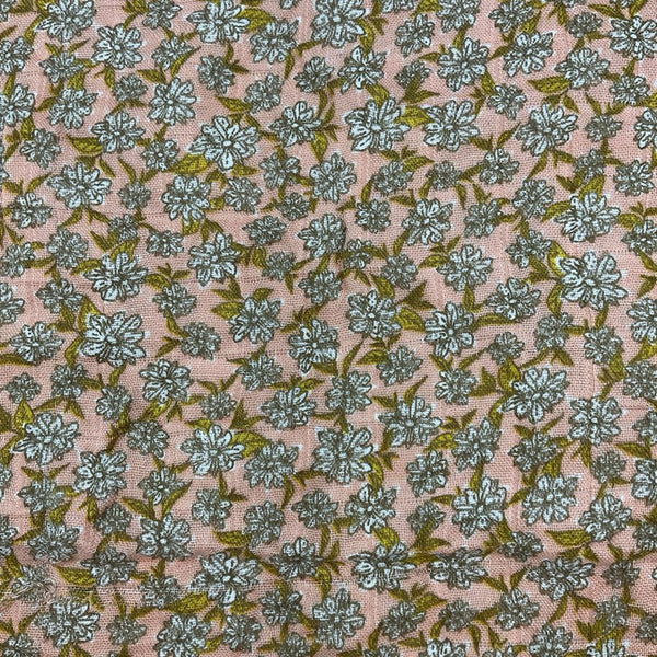 Milkbarn Pink/Green/Floral Muslin Security Blanket