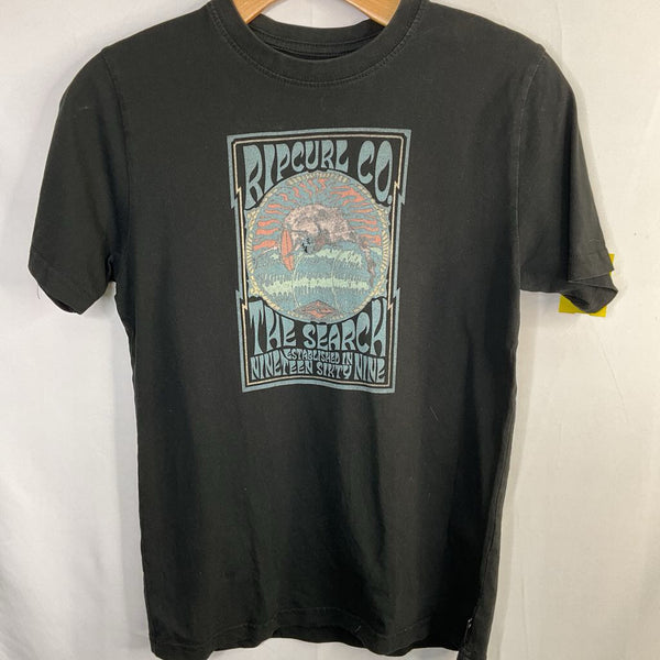 Size 10: Ripcurl Black Skeleton Surfing T-Shirt