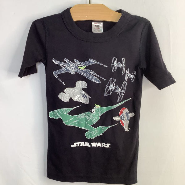 Size 6-7 (120): Hanna Andersson Star Wars Black 2pc Shorty PJs