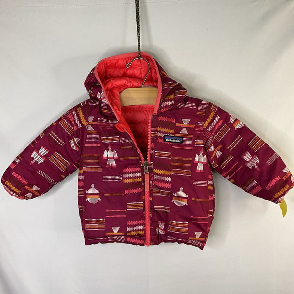 Size 3: Patagonia Pink/Purple Reversible 75% Down Puffer Coat