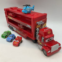 Pixar Cars Mack Mini Racers Hauler w/ 6 Cars