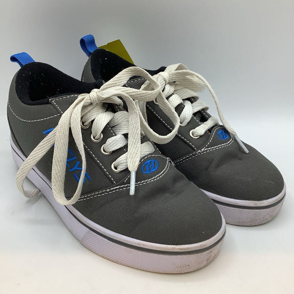 Size 2Y: Heelys Grey/Blue Lace Up Rolling Shoes