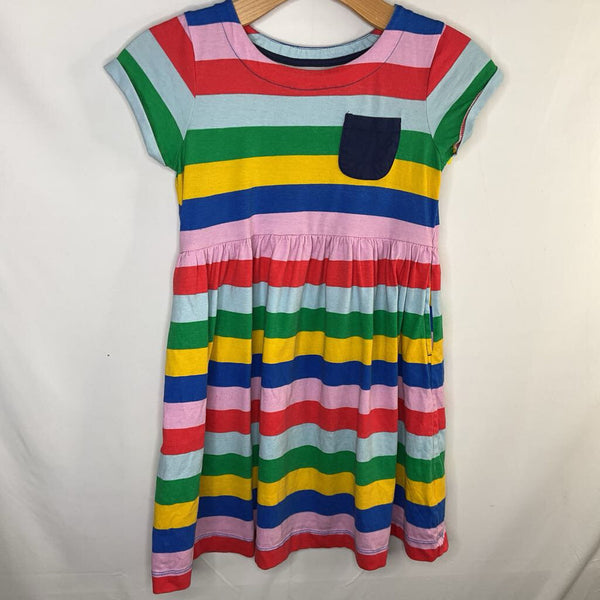 Size 8-9: Mini Boden Rainbow Short Sleeve Dress