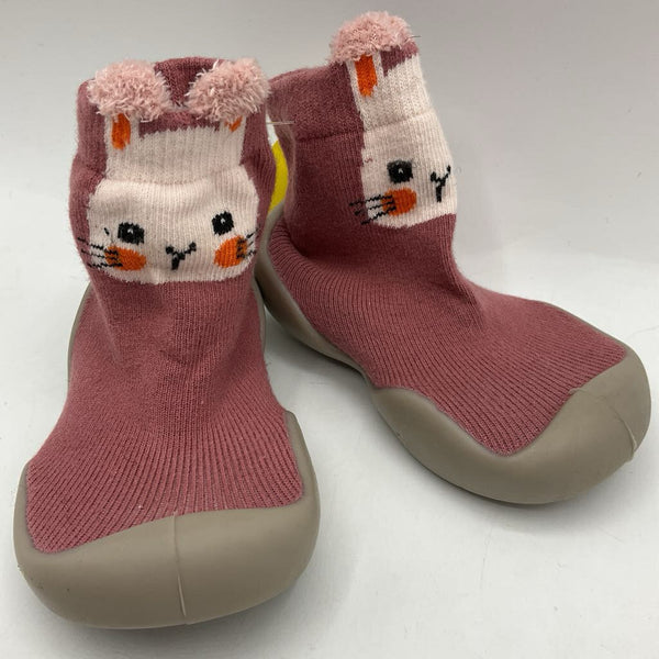Size 3: Pink Bunny Sock Booties