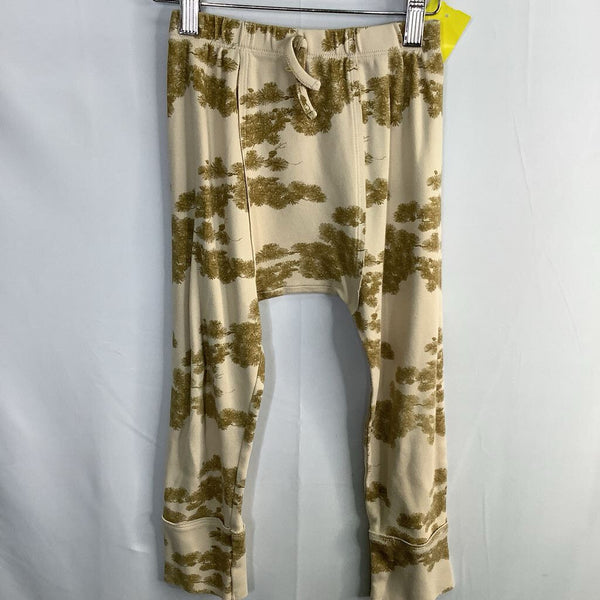 Size 6-7: Tea Beige Floral Cozy Pants