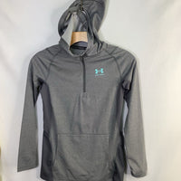 Size 10-12: Under Armour Grey 1/2 Zip Pullover Hoodie