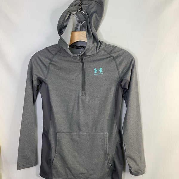 Size 10-12: Under Armour Grey 1/2 Zip Pullover Hoodie